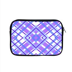 Geometric Plaid Pale Purple Blue Apple Macbook Pro 15  Zipper Case by Amaryn4rt