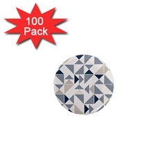 Geometric Triangle Modern Mosaic 1  Mini Magnets (100 Pack) 