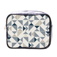 Geometric Triangle Modern Mosaic Mini Toiletries Bags by Amaryn4rt