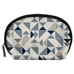 Geometric Triangle Modern Mosaic Accessory Pouches (large)  by Amaryn4rt