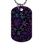 Retro Flower Pattern Design Batik Dog Tag (One Side) Front