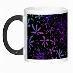 Retro Flower Pattern Design Batik Morph Mugs by Amaryn4rt