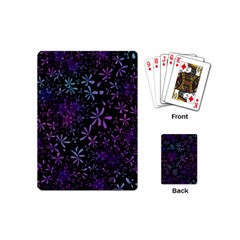 Retro Flower Pattern Design Batik Playing Cards (mini)  by Amaryn4rt