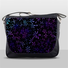 Retro Flower Pattern Design Batik Messenger Bags by Amaryn4rt