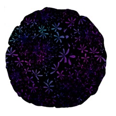 Retro Flower Pattern Design Batik Large 18  Premium Round Cushions by Amaryn4rt