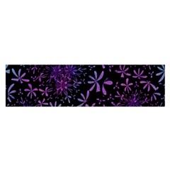 Retro Flower Pattern Design Batik Satin Scarf (oblong) by Amaryn4rt