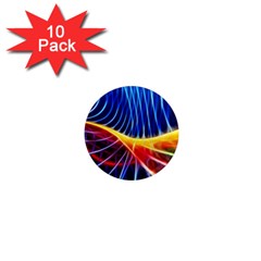 Color Colorful Wave Abstract 1  Mini Magnet (10 Pack)  by Amaryn4rt