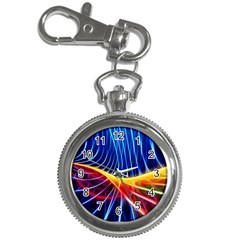 Color Colorful Wave Abstract Key Chain Watches by Amaryn4rt