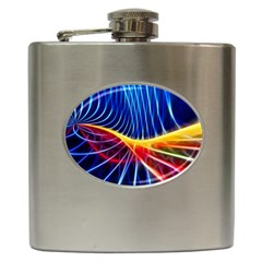 Color Colorful Wave Abstract Hip Flask (6 Oz) by Amaryn4rt