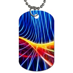 Color Colorful Wave Abstract Dog Tag (two Sides)