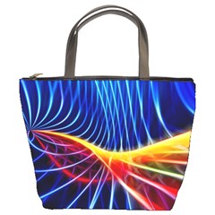 Color Colorful Wave Abstract Bucket Bags