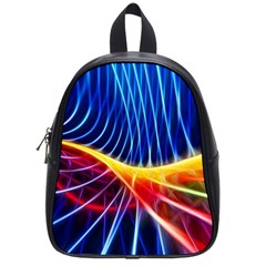 Color Colorful Wave Abstract School Bags (small) 