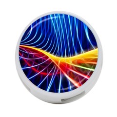 Color Colorful Wave Abstract 4-port Usb Hub (one Side) by Amaryn4rt