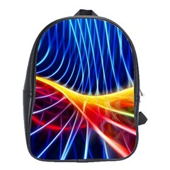 Color Colorful Wave Abstract School Bags (xl) 