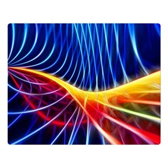 Color Colorful Wave Abstract Double Sided Flano Blanket (large) 