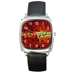 Board Conductors Circuits Square Metal Watch