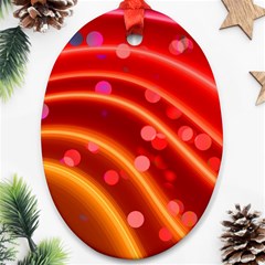 Bokeh Lines Wave Points Swing Ornament (oval) by Amaryn4rt