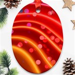 Bokeh Lines Wave Points Swing Ornament (Oval) Front