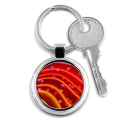 Bokeh Lines Wave Points Swing Key Chains (round)  by Amaryn4rt