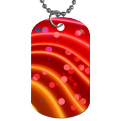 Bokeh Lines Wave Points Swing Dog Tag (one Side)