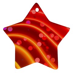 Bokeh Lines Wave Points Swing Star Ornament (two Sides) by Amaryn4rt