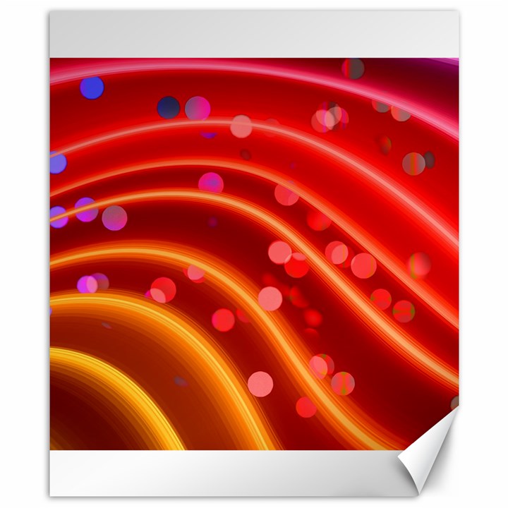 Bokeh Lines Wave Points Swing Canvas 8  x 10 