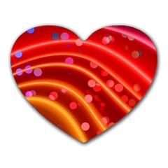 Bokeh Lines Wave Points Swing Heart Mousepads by Amaryn4rt