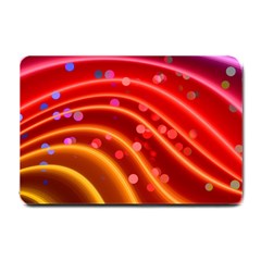 Bokeh Lines Wave Points Swing Small Doormat  by Amaryn4rt