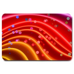 Bokeh Lines Wave Points Swing Large Doormat  by Amaryn4rt