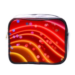 Bokeh Lines Wave Points Swing Mini Toiletries Bags by Amaryn4rt