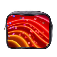 Bokeh Lines Wave Points Swing Mini Toiletries Bag 2-side by Amaryn4rt