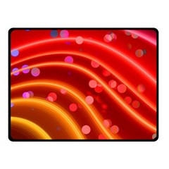 Bokeh Lines Wave Points Swing Fleece Blanket (small)