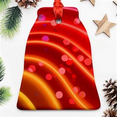 Bokeh Lines Wave Points Swing Ornament (bell) by Amaryn4rt