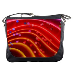 Bokeh Lines Wave Points Swing Messenger Bags by Amaryn4rt