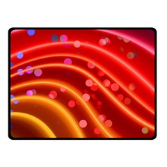 Bokeh Lines Wave Points Swing Double Sided Fleece Blanket (small) 