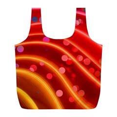 Bokeh Lines Wave Points Swing Full Print Recycle Bags (l)  by Amaryn4rt