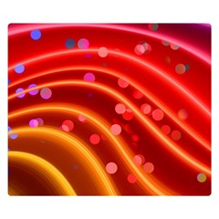 Bokeh Lines Wave Points Swing Double Sided Flano Blanket (small) 