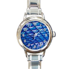 Lines Geometry Architecture Texture Round Italian Charm Watch by Amaryn4rt