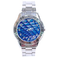 Lines Geometry Architecture Texture Stainless Steel Analogue Watch by Amaryn4rt