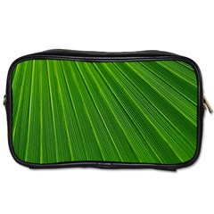 Green Lines Macro Pattern Toiletries Bags by Amaryn4rt