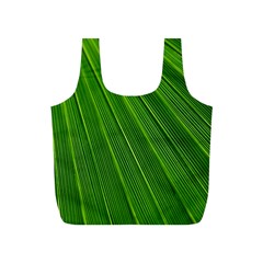 Green Lines Macro Pattern Full Print Recycle Bags (s) 