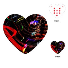 Night View Night Chaos Line City Playing Cards (heart)  by Amaryn4rt