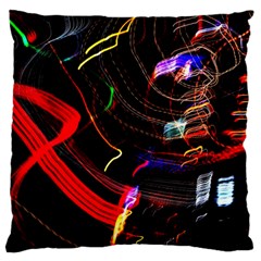 Night View Night Chaos Line City Large Cushion Case (one Side) by Amaryn4rt