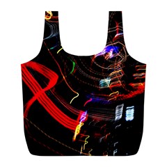 Night View Night Chaos Line City Full Print Recycle Bags (l)  by Amaryn4rt