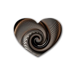 Abstract Background Curves Rubber Coaster (heart)  by Amaryn4rt