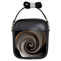 Abstract Background Curves Girls Sling Bags