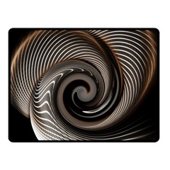 Abstract Background Curves Double Sided Fleece Blanket (small) 