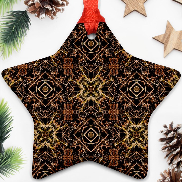 Tribal Geometric Print Ornament (Star)