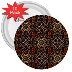 Tribal Geometric Print 3  Buttons (10 Pack)  by dflcprints