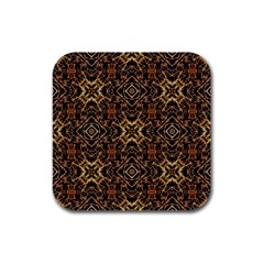 Tribal Geometric Print Rubber Square Coaster (4 Pack)  by dflcprints